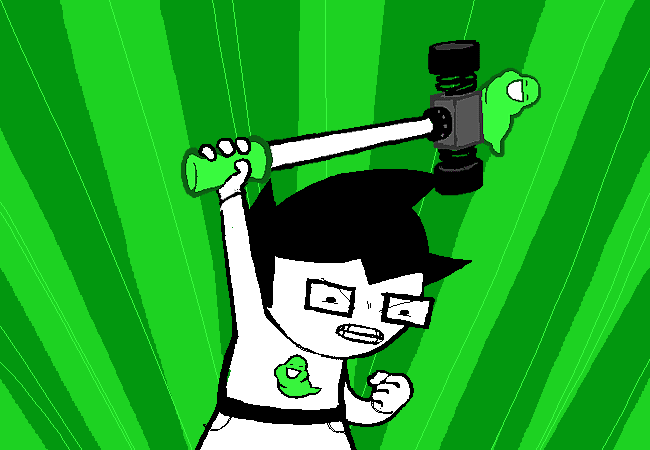 john egbert holding his EPIC HAMMER